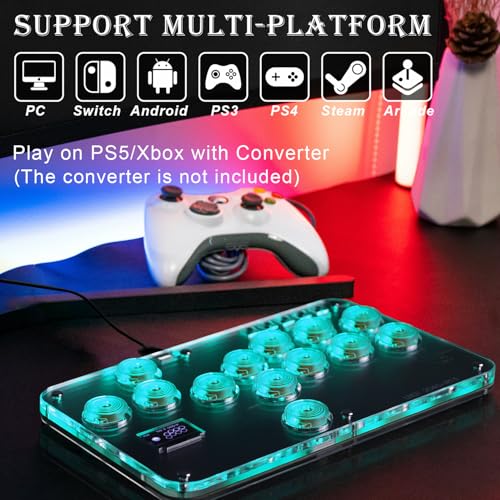 LBER ARCADE STICK GAME KEYBOARD R13 CONTROLLER ARCADE STICK LBER-2040 - BLACK - Like New