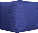 GOUCHEE HOME CUBE BRAVA ELECTRIC BLUE POUF OTTOMAN WATER-REPELLENT - ROYAL BLUE - Brand New