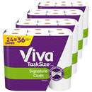 Viva Signature Cloth Paper Towels, 24 Super Rolls (4 Packs of 6), 81 Sheets - Brand New