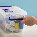 IRIS USA 5QT Storage Bins Containers, 6-Pack - Clear - Like New