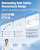 Grab Bars for Shower 2 Pack, Heavy Duty Shower Handles for Elderly Suction - Brand New