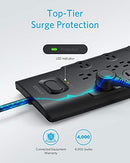 ANKER POWER STRIP SURGE PROTECTOR 12 OUTLETS & 3 USB-A A2762 - BLACK - Like New
