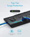ANKER POWER STRIP SURGE PROTECTOR 12 OUTLETS & 3 USB-A A2762 - BLACK - Like New