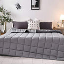 LIANLAM Weighted Blanket 25 lbs 60"x80" Cooling Blanket with Glass Beads - Grey - Brand New