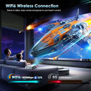 OWNKNEW 4K Support Projector with WiFi6 and Bluetooth 5.3 - Gray - Like New
