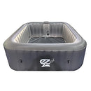 SereneLife Outdoor Portable Hot Tub 73''x73'' 6-Person Square - Scratch & Dent