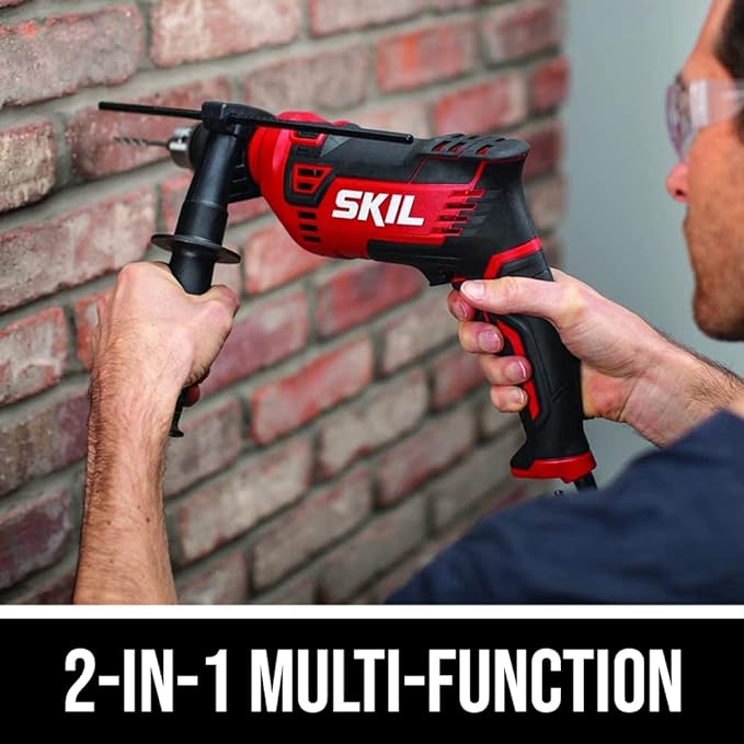 Skil 7.5 Amp 1/2-in Corded Hammer Drill 100pcs HD182002 - Red/Black - Like New