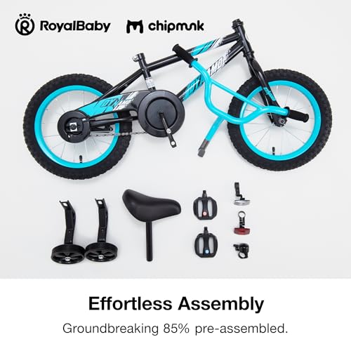 RoyalBaby Chipmunk Kids Bike Toddlers 14 Inch Wheel Bicycle - Dynamo Blue - Like New