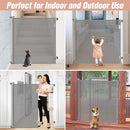 48" Tall Cat Gate Doorway Extends 55" Wide Retractable Dog - Gray Like New