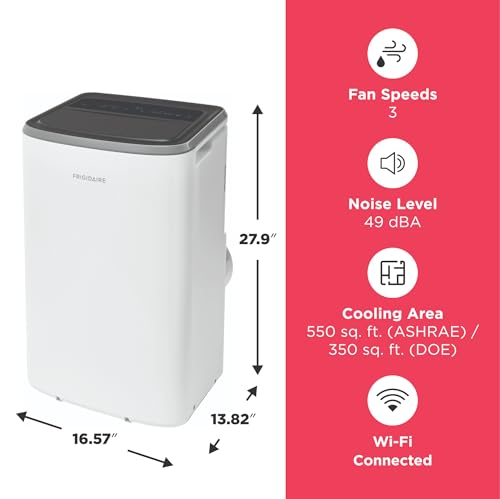 Frigidaire 3-in-1 Smart Portable Room Air Conditioner 12,000 BTU - White - Like New