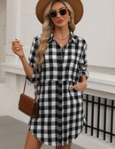 HOTOUCH WOMENS FLANNEL PLAID BOYFRIEND SHIRTS WITH POCKETS - SIZE: WOMEN M - Like New