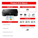 CANON TS202 INKJET PHOTO PRINTER USB REQUIRED, NOT INCLUDED 2319C002 BLACK - Like New