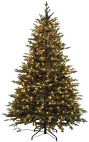 SANTA'S WORK 7.5 FT. PRE-LIT PE BALSAM FIR ARTIFICIAL CHRISTMAS TREE - GREEN - Like New