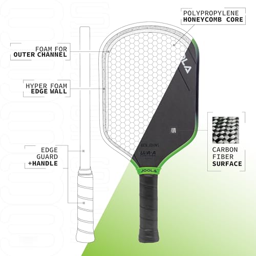 JOOLA 3S PICKLEBALL PADDLE – RAW CARBON FIBER SURFACE – 16MM PADDLES - HYPERION - Like New