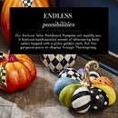 MACKENZIE-CHILDS Fortune Teller Patchwork Pumpkin Decor, Halloween Home Decor - Like New