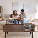 Lifetime Home Lift Top Coffee Table Hidden Compartment B0CFJYGPJQ (Rustic Brown) - Like New
