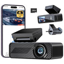 PELSEE P1 DUO 4K DASH CAM FRONT AND REAR 64GB 4K+1080P DUAL DASH CAMERA - BLACK - Like New