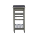 Linon Natalie Stainless Steel Top Rolling Kitchen Storage Cart B07CXHRFSH - Gray - Brand New