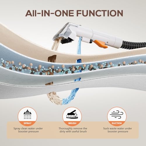 AILLTOPD PORTABLE CARPET & UPHOLSTERY SPOT CLEANER, POWERFUL SUCTION - BLACK - Like New