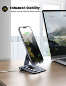 Lamicall Aluminum Metal Adjustable Cell Phone Stand Desk Heavy Duty Metal Gray - Like New