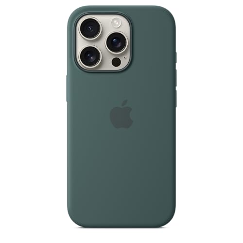 APPLE IPHONE 16 PRO SILICONE CASE WITH MAGSAFE – LAKE GREEN Like New