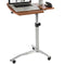 MEDA ANGLE HEIGHT ADJUSTABLE ROLLING LAPTOP DESK CART STAND - BROWN - Like New