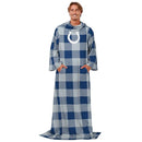 FOCO Indianapolis Colts NFL Buffalo Plaid Oversized Wearable Throw Blanket - Brand New