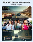 DASH CAM CAMERA FOR CARS DASHCAM 4K 2160P+1440P+1080P DASH CAM M700A - BLACK - Like New