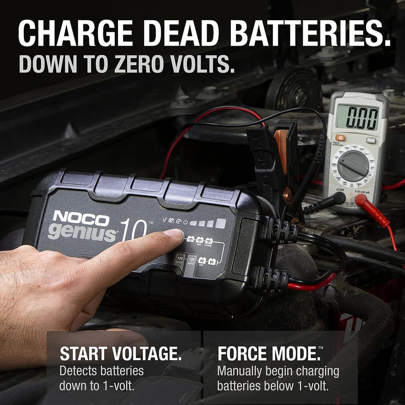 NOCO GENIUS10, 10A Smart Car Battery Charger - Black - Scratch & Dent