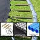 LIVAVEGE TRAMPOLINES 10FT TRAMPOLINE WITH SAFETY ENCLOSURE NET, LADDER - BLUE - Like New