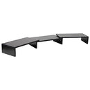 Mind Reader Dual Monitor Stand, Desktop Organizer MDF - Black - Like New