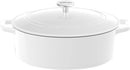 Cuisinart 7 Quart. Oval Cast Iron Casserole CI770-33GSW - Glossy White Like New