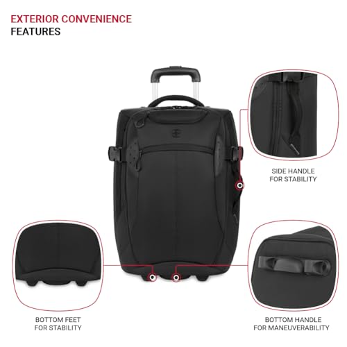 SwissGear Apex Exec Wheeled Rolling Duffel, 8-Day Capacity, Soft-Shell Luggage - Like New