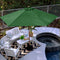 SHADE BASICS 11-FOOT ROUND EVERGREEN SERIES FAUX-WOOD PATIO UMBRELLA - Like New