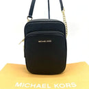 MICHAEL KORS MEDIUM NS CHAIN XBODY LEATHER BAG - BLACK/GOLD - Brand New