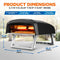 NUTRICHEF PORTABLE OUTDOOR GAS PIZZA OVEN - INCLUDES FOLDABLE - MATTE BLACK - Like New