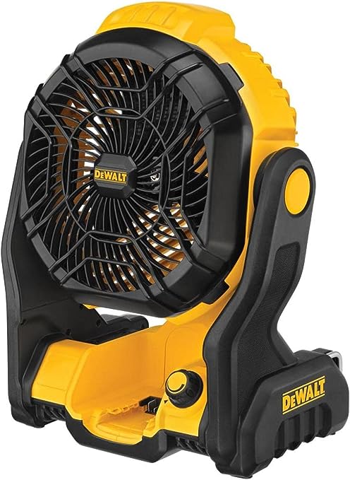 DEWALT 20V MAX Lithium-Ion Cordless Portable Fan Tool Only DCE512B - Yellow Like New