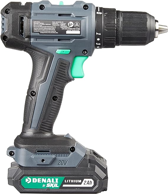 Denali by SKIL 20V Cordless Drill Driver Kit 2.0Ah Battery ADL5275B-10 - Blue Like New