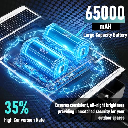 TOWPONICS 12000W 850000LM Solar Street Lights, 1152 LED, 2 Pack- BLACK - Like New