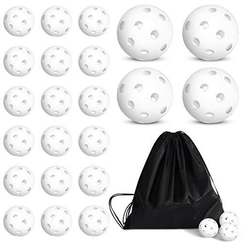 Jecery 24 Pcs Plastic Practice Baseballs White Lightweight Training Balls - Like New