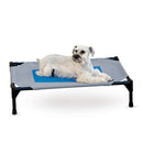 K&H PET PRODUCTS COOLIN' PET COT, 32X25X7 MEDIUM, 1666-32X25, GRAY/BLUE - Like New