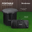 BROOKSTONE PORTABLE ICE BATH COLD PLUNGE WATER THERAPY TUB, PLASTIC COVER - Like New