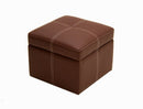 Ameriwood Home DHP Delaney Small Square Storage Orroman - Brown - Brand New