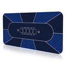 YUZPKRSI 70 X 35 INCH POKER MAT 8 PLAYERS TEXAS HOLD'EM POKER TABLE - BLUE BLACK - Like New