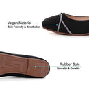 HEE GRAND SQUARE TOE BALLET FLATS RHINESTONES CHAINS BLACK SUEDE WOMEN SIZE 10 - Like New