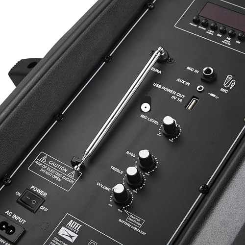 ALTEC LANSING SOUNDROVER BLUETOOTH WIRELESS RECHARGEABLE PA SPEAKER - BLACK - Brand New