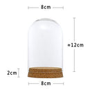 FLAMEER 10Pieces 8x12cm Clear Glass Dome Cover Cloche Bell Jar Terrariums - Like New
