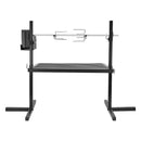 ONLYFIRE ADJUSTABLE OUTDOOR CAMPING ROTISSERIE GRILL SYSTEM AND SPIT KIT - BLACK - Like New