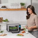 GOURMIA DIGITAL 4-SLICE TOASTER OVEN AIR FRYER - STAINLESS STEEL GRAY - Like New