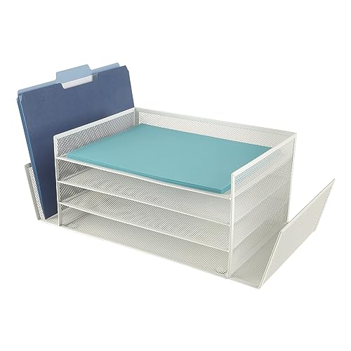 OFFICE DEPOT® BRAND MESH 4-SHELF 2-SIDED DESK SORTER 4962559 - - Scratch & Dent